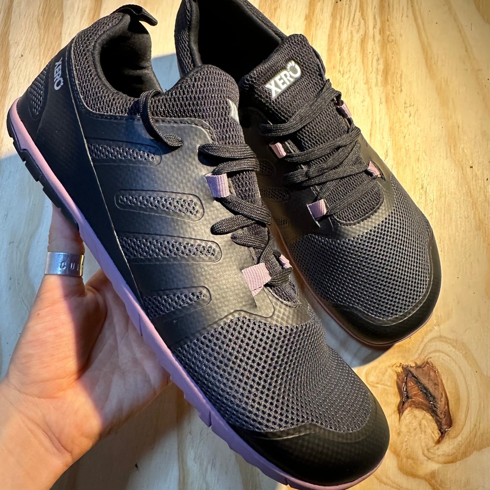 Xero Shoes Women's Forza Runner Black Purple Barefoot Running Shoes Size 11.5